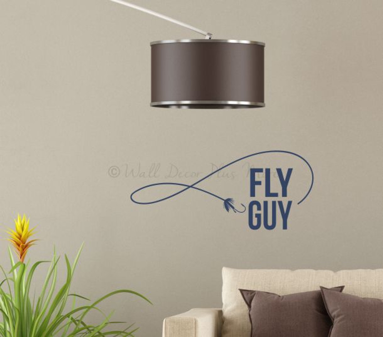 Fly Guy Fishing Wall Stickers Vinyl Art Decals Fisherman Boys Room Decor