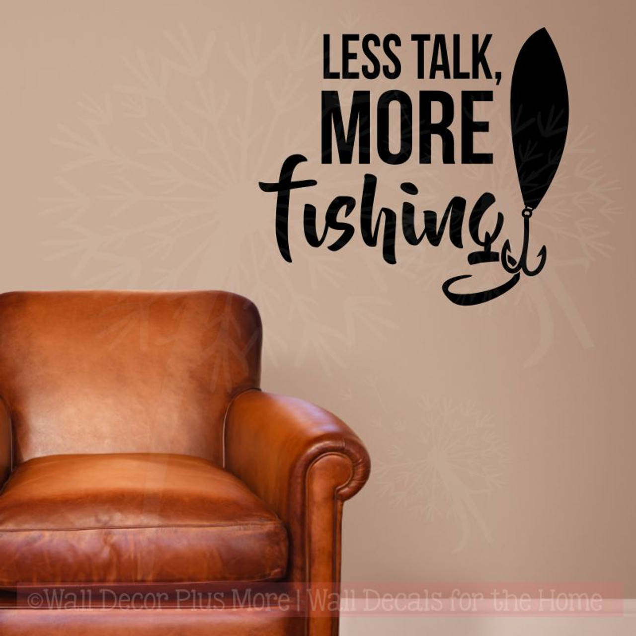 less talk more fishing vinyl letters decals fishing wall decor stickers
