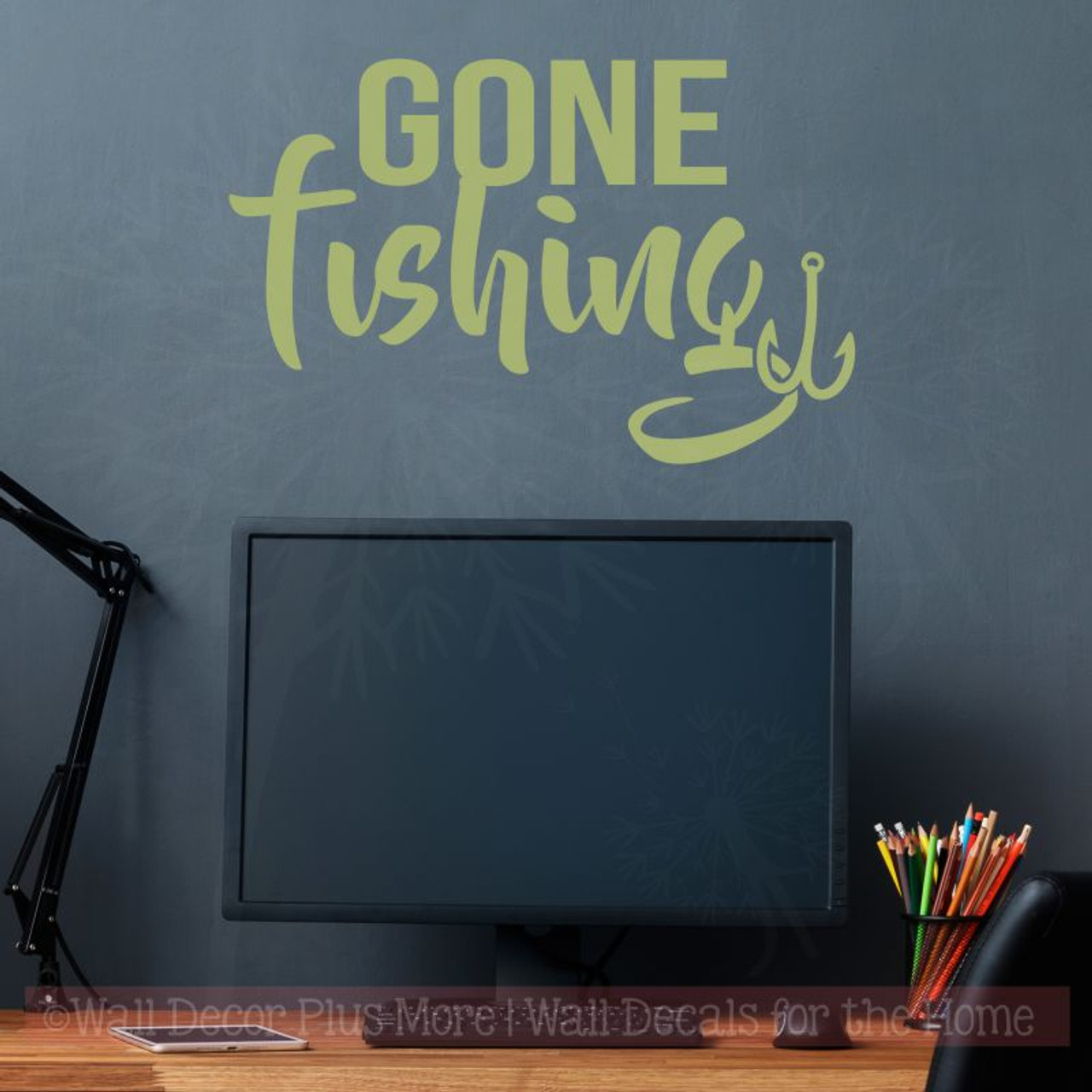 Gone Fishing Wall Art Stickers Vinyl Lettering Decals Fishing Quotes