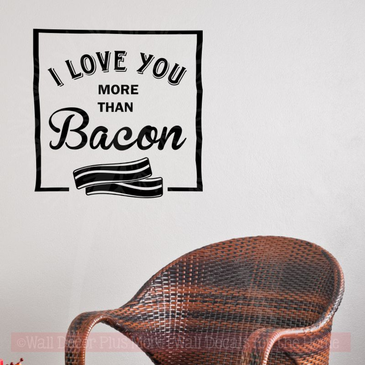 Kitchen Wall Sticker Love You Bacon Vinyl Art Decals Funny Quotes