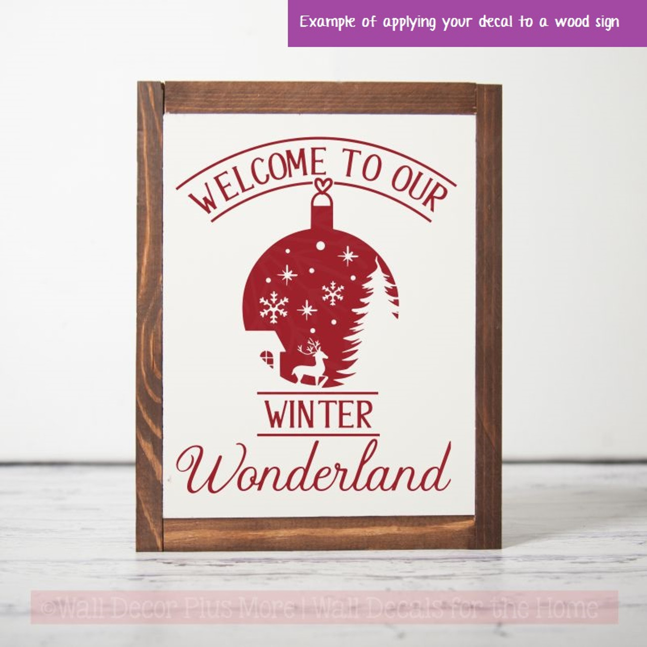 Welcome Winter Wonderland Home Decor Wall Stickers Vinyl Art