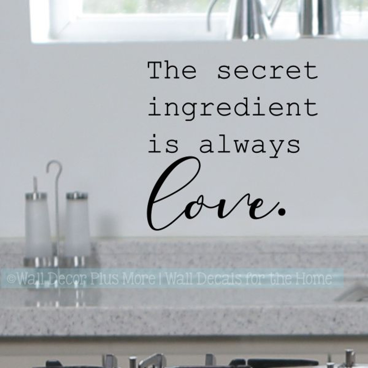 kitchen art stickers secret ingredient love vinyl decals home decor
