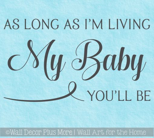 Nursery Decor My Baby You Ll Be Vinyl Wall Decals Bedroom Love