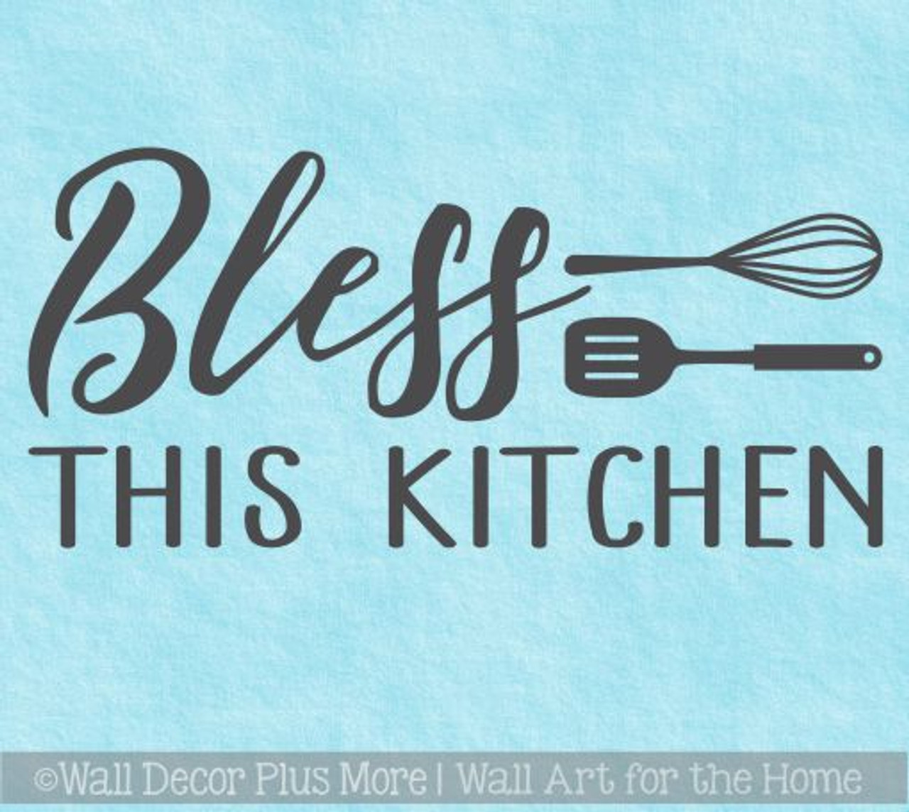 kitchen quotes bless this kitchen wall decor vinyl letters