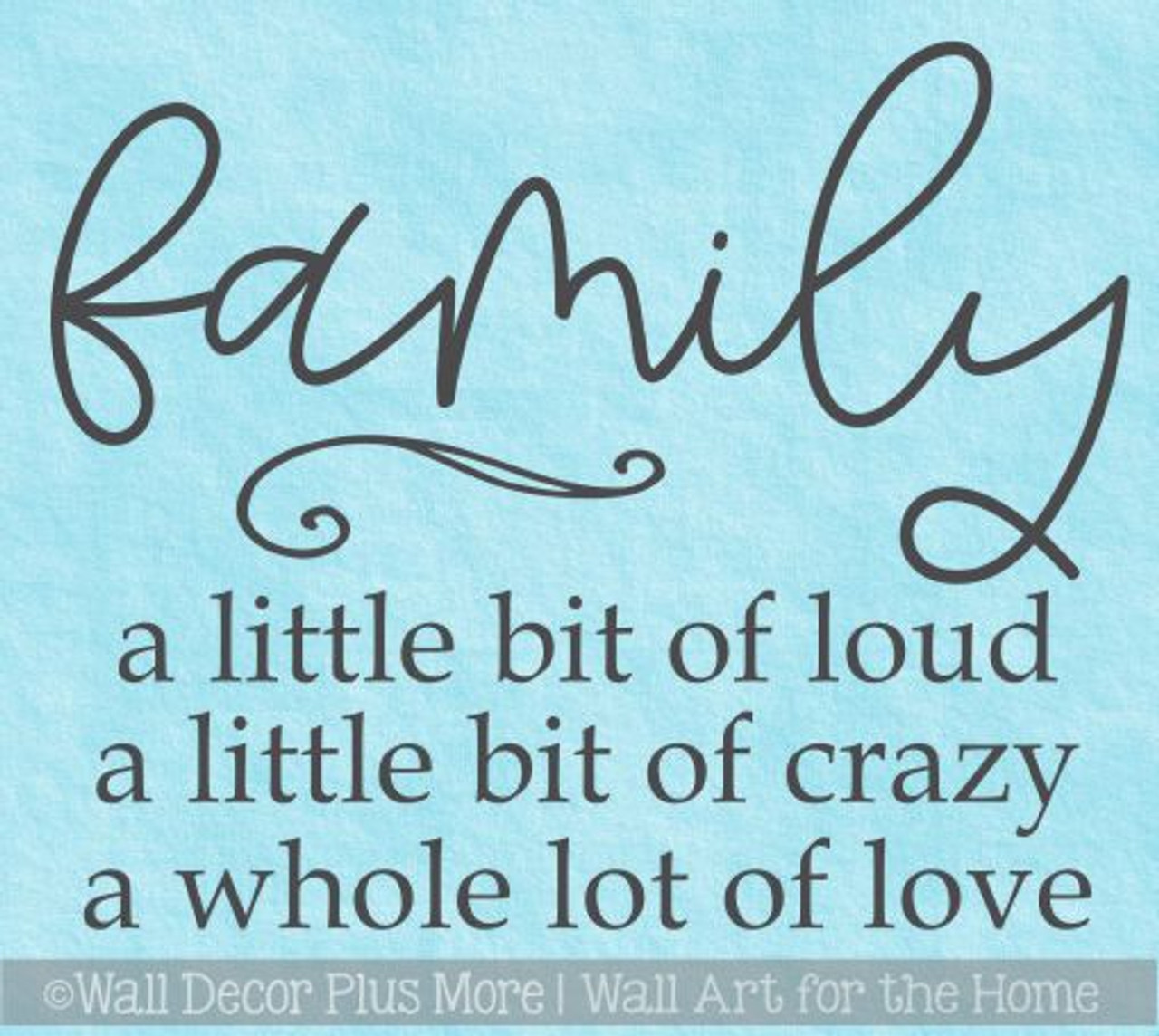  Family  Quotes  Decal Bit Loud Crazy Love Home  Wall Decor 