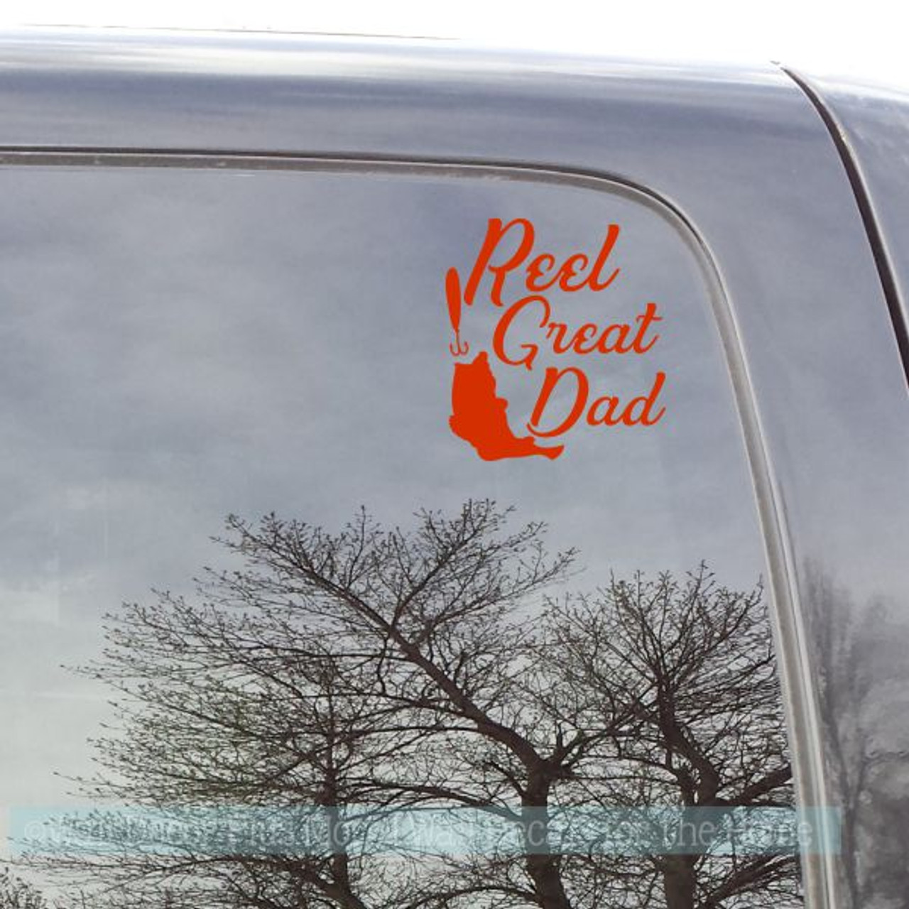 Tumbler or Car Decal Reel Great Dad Stickers Fishing Fathers Day Gift
