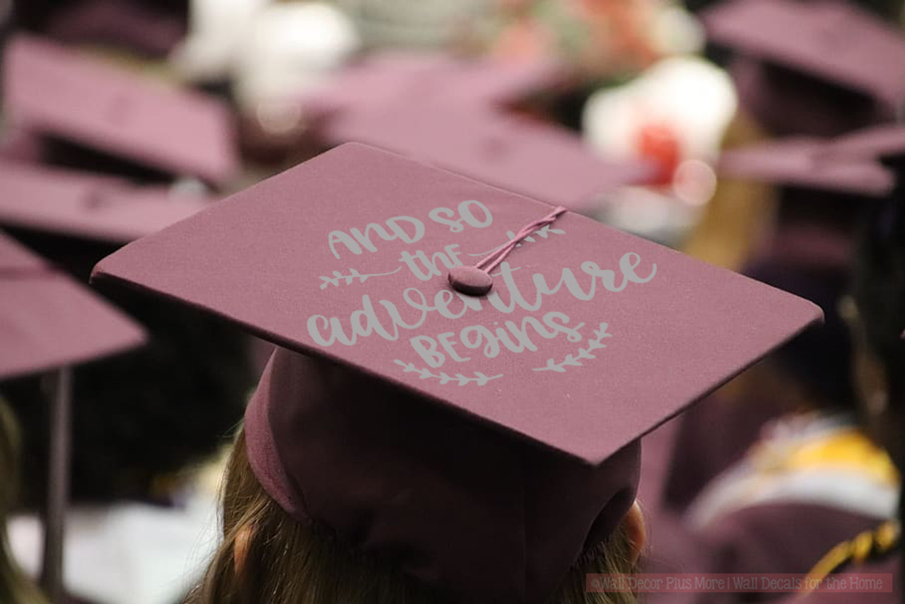 Graduation Hat Decoration Vinyl Decal Sticker for Graduate Mortarboard