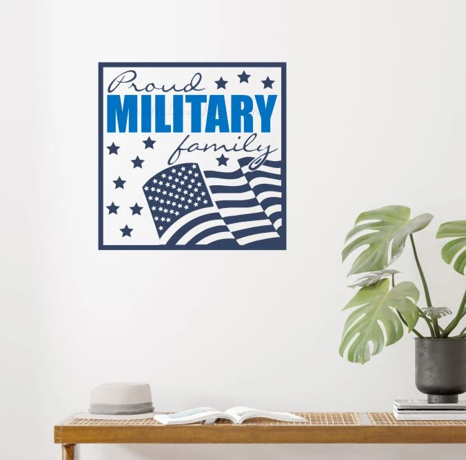 Military Home Decor Wall Decal Proud Patriotic Family Vinyl Sticker