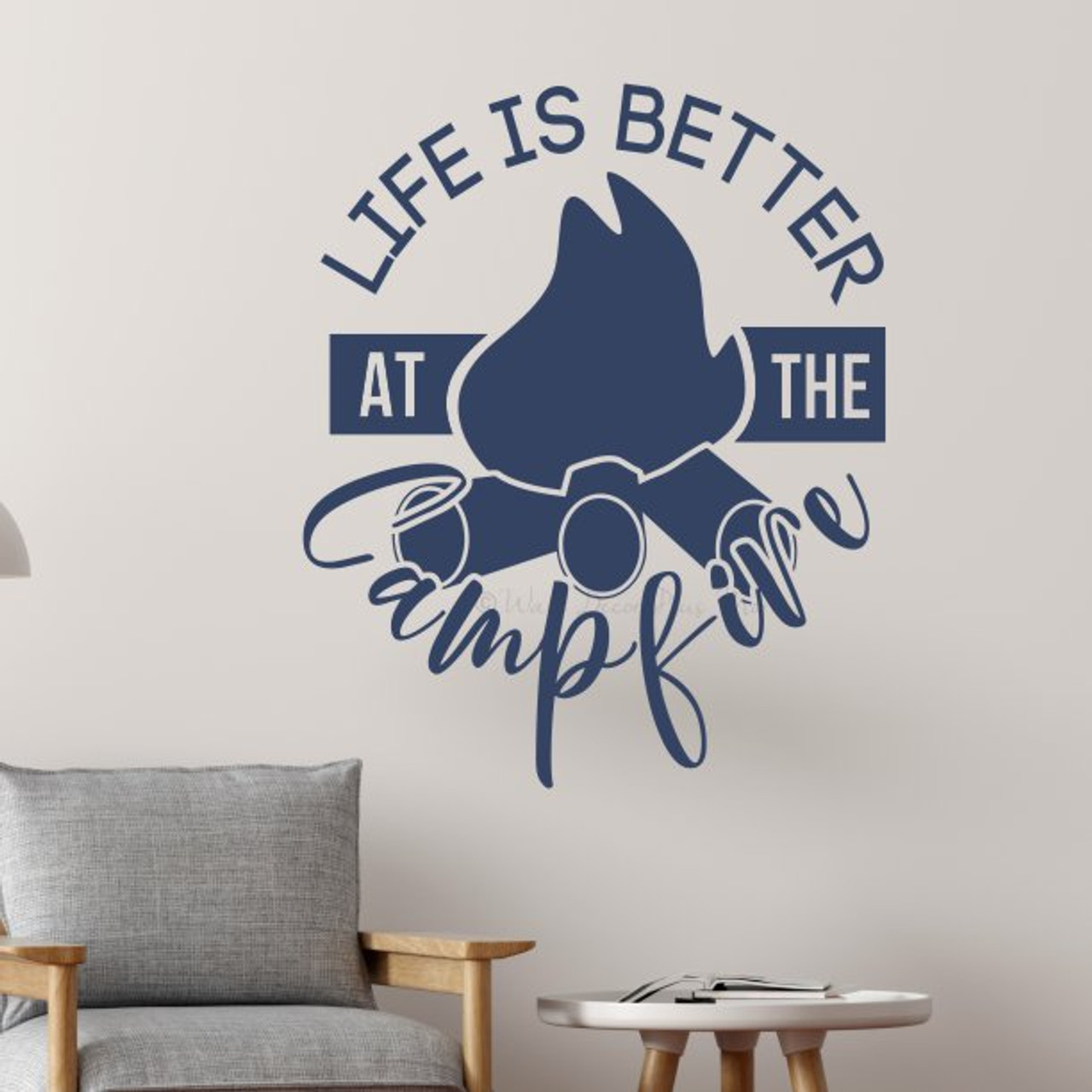 Camping Wall Decal Life Better Around Campfire Wall Art Stickers Quote