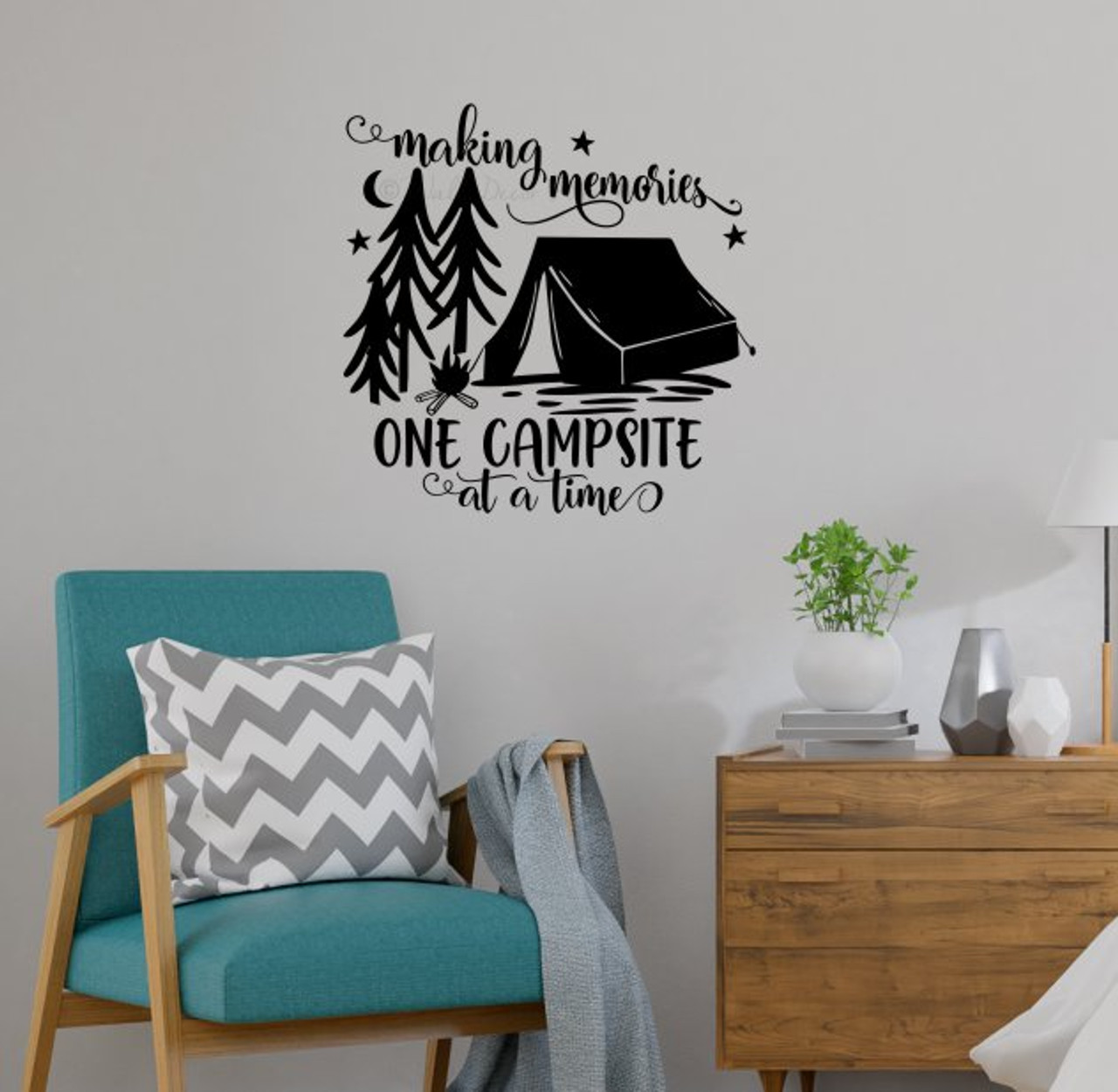  Camping Scrapbook Stickers - Decorative Camper