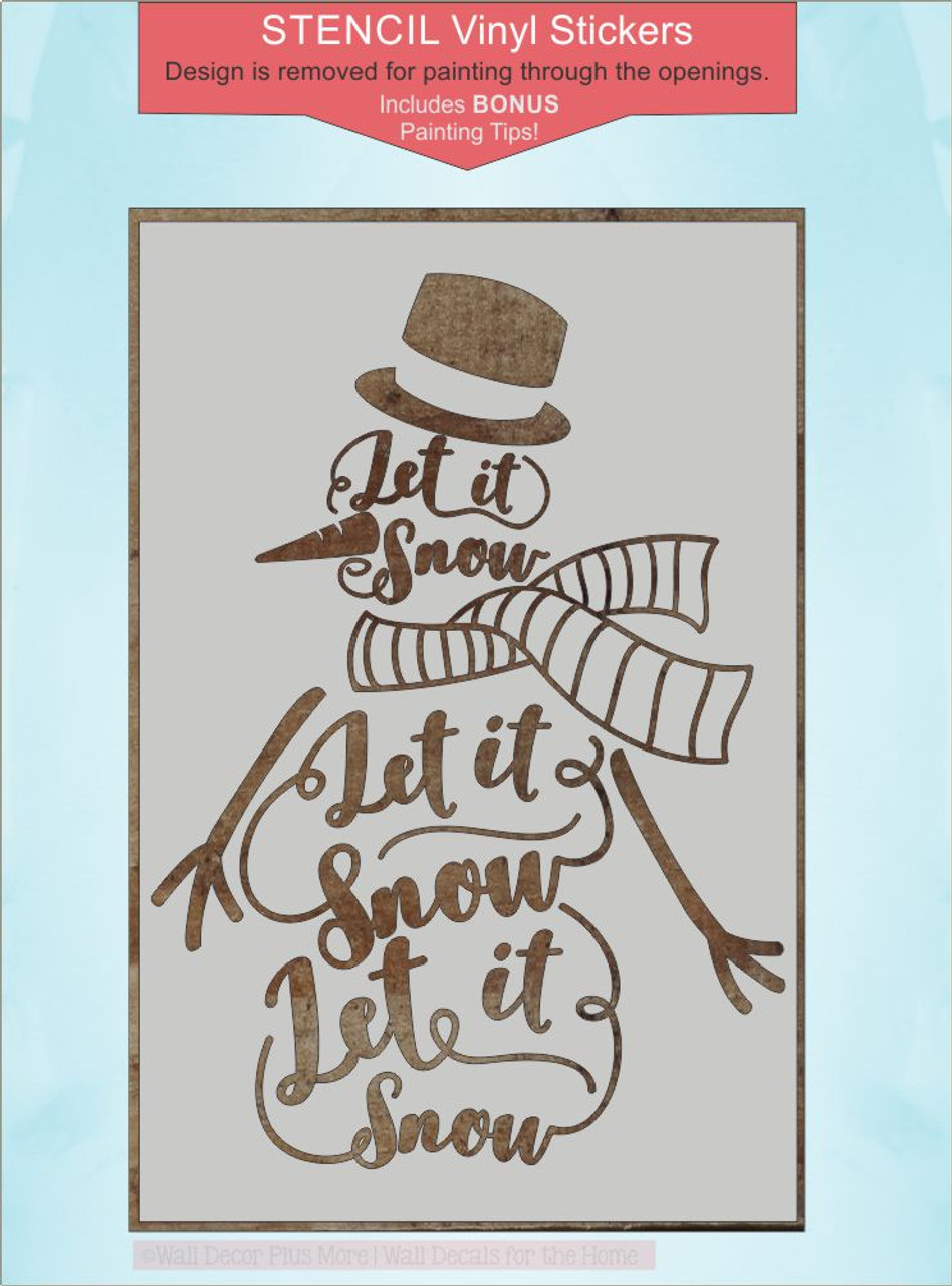 Let It Snow Removable Wall Decal