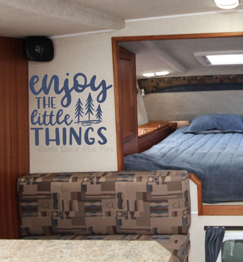 Enjoy The Little Things Motivational Wall Decor Sticker Tree Art Decal