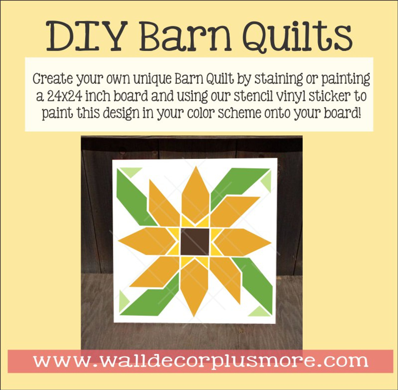 Barn Quilt Stencil Sticker Wall Art Floral Block Pattern Paint on Wood barn-quilt-stencil-sticker-wall-art-floral-block-pattern-paint-on-wood