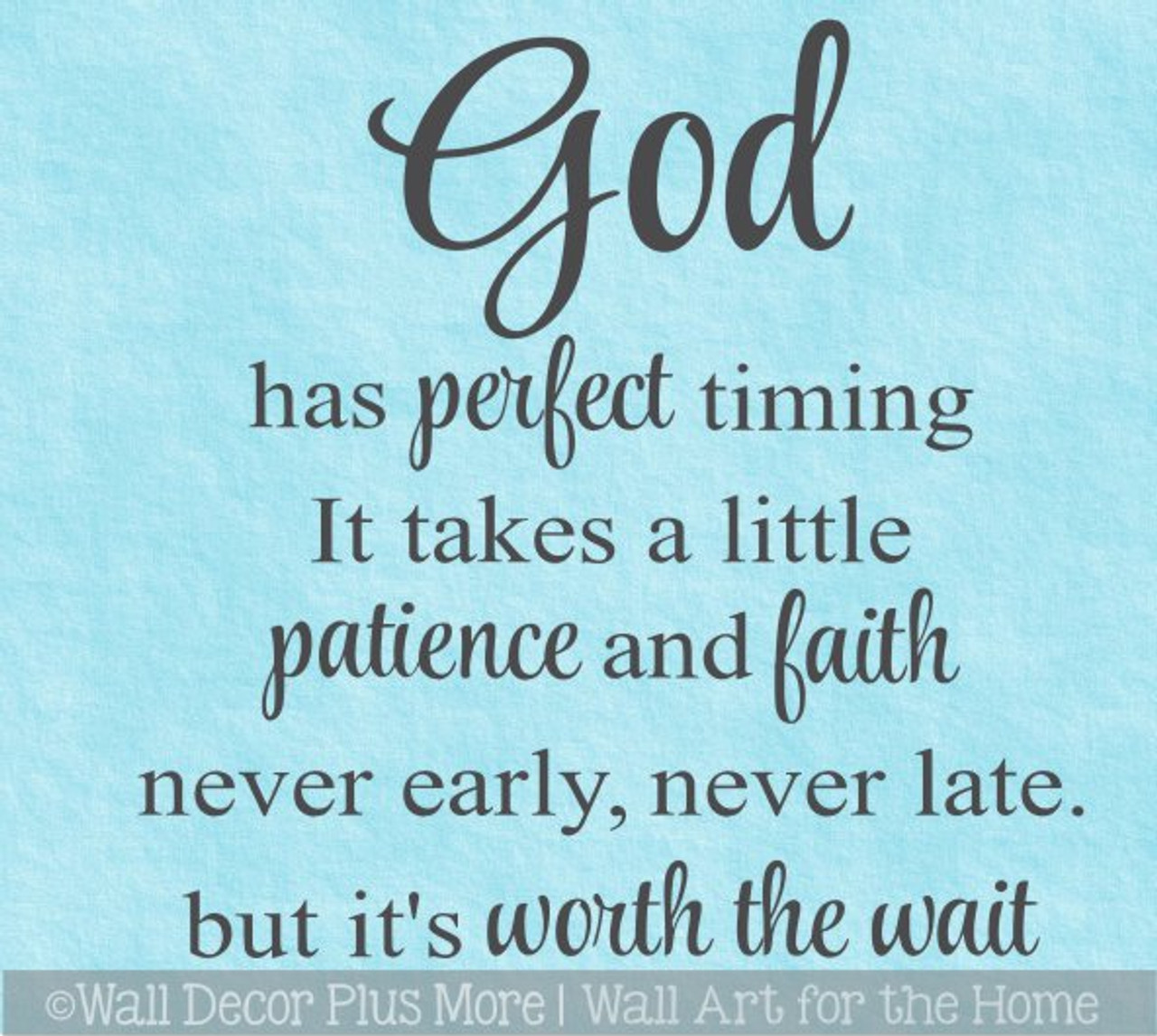 everything in gods time