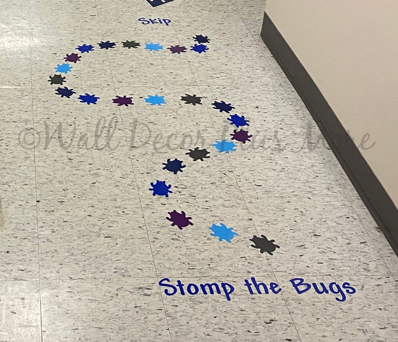 Sensory Path Floor Decal Stickers Stomp Bugs School Hallway Activity