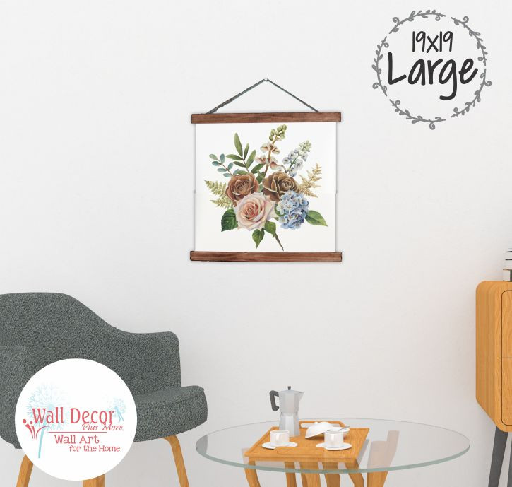 Framed Boho Wall Art Minimalist Flower Botanical Print Canvas Wall A