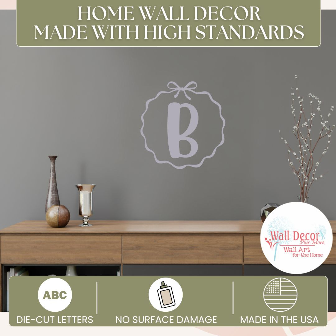 Custom Monogram Decal Personalized Circle Monogram Wall Decal - Custom ...