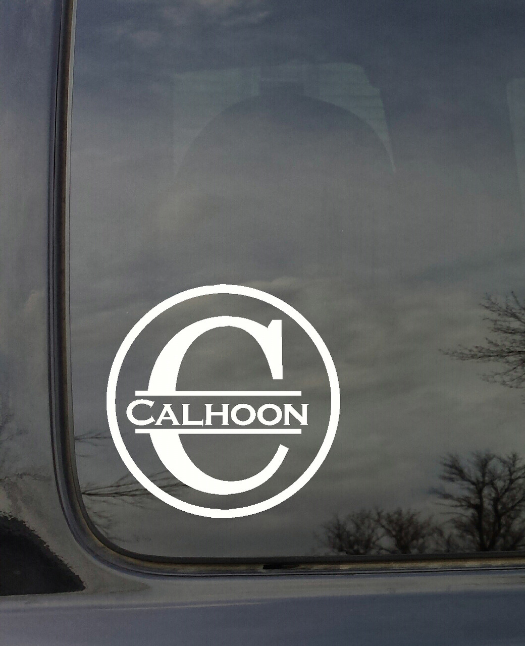 Monogram decal Custom Vinyl Monogram car truck window sticker