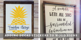 What Kind of Decals Can You Put on Wooden Signs?