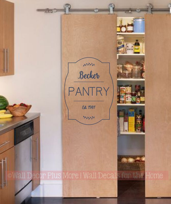 Kitchen Wall Decal Personalized Decor Pantry Last Name Vinyl Lettering