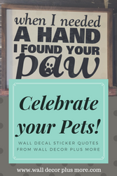 Celebrate Your Pets With Wall Decal Stickers