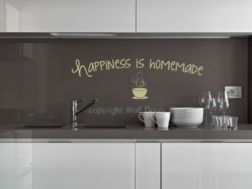 Happiness Is Homemade Vinyl Wall Decals Motivational Quotes Kitchen