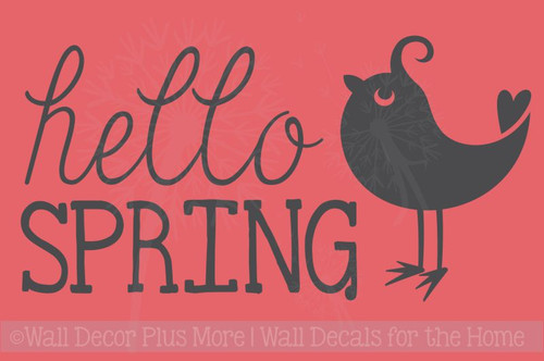 Hello Spring Wall Words Decals, Seasonal Vinyl Stickers ...