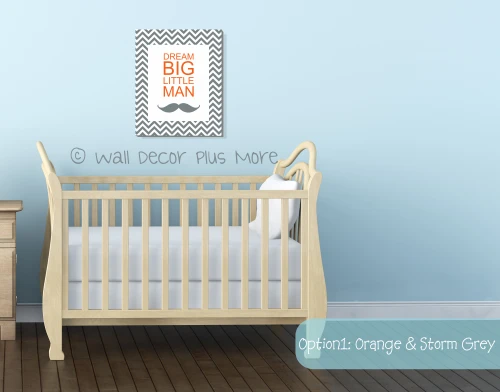 Dream Big Nursery Wall Decor Canvas Wall Art Print for Baby Room