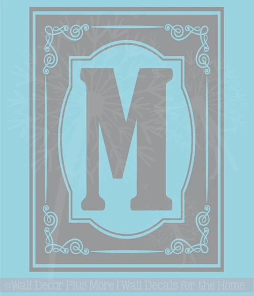 Monogram Decals Vinyl Sticker Custom Stencil Letter for Etching on 9x13 Glass Dish