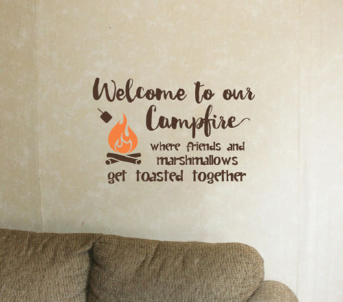 Welcome to our Campfire Camper Wall Art Decals Vinyl Stickers Lettering