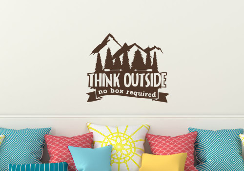 Think Outside No Box Required Summer Quotes for Camper or RV Wall Decor Wall Letters ChBrown