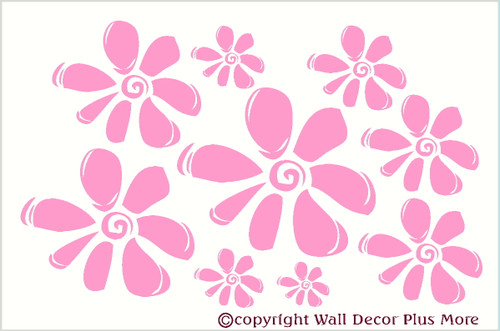 Flower Wall Stickers Vinyl Decal for Girls Room Decor