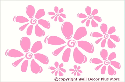 Flower Wall Stickers Vinyl Decal for Girls Room Decor
