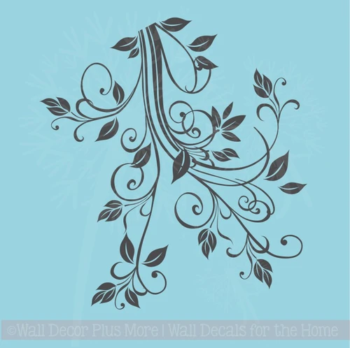 Floral1 Flower Leaf & Vine Wall Art Decals Stickers 15x16