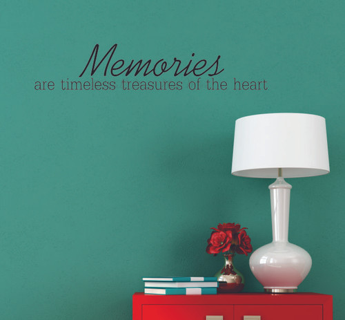 Memories are Timeless Treasures of the Heart Wall Decal Black