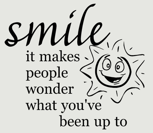 Smile It Makes People Wonder Funny Vinyl Car Window Decals Letters