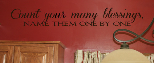 Count Your Many Blessings Vinyl Wall Sticker Decals Wall Letters Quotes-Black