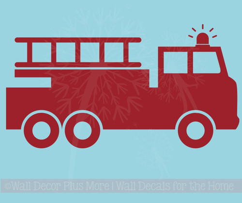 Fire Truck Wall Decal for Boys Room Wall Art Decoration