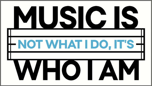 Music is Who I Am Vinyl Wall Decal Stickers Quote for Home Decor