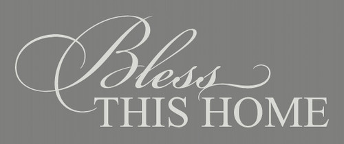 Bless This Home Entryway Wall Decal Quote