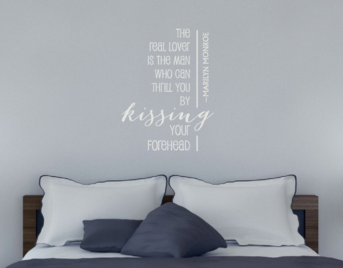 Kissing Forehead Love Quotes Wall Decals Words for Home Decor