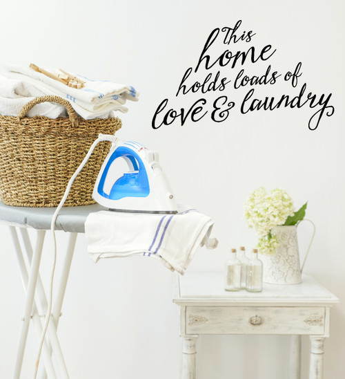 Laundry Room Wall Decal - Loads of Love and Laundry