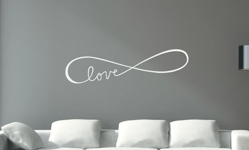 Infinity Love Symbol Wall Decals Stickers Love Quotes White
