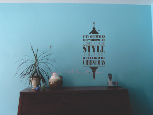 Holiday Wall Letters Feeling of Christmas Holiday Wall Stickers Decal Quote