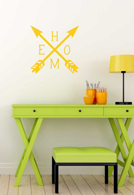 Home Quotes Lettering with Arrow Design Vinyl Wall Decals