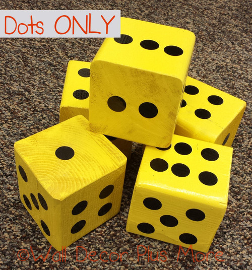 Dots Stickers for Yard Yahtzee Block Cubes Polka Dots Peel Stick