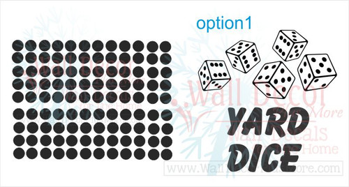 Polka Dots Stickers for Yard Yahtzee Dice Block Cubes and Decals for Pail