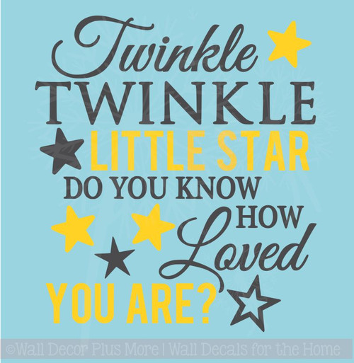 Twinkle Twinkle Little Star Do You Know How Loved You Are Baby Nursery ...