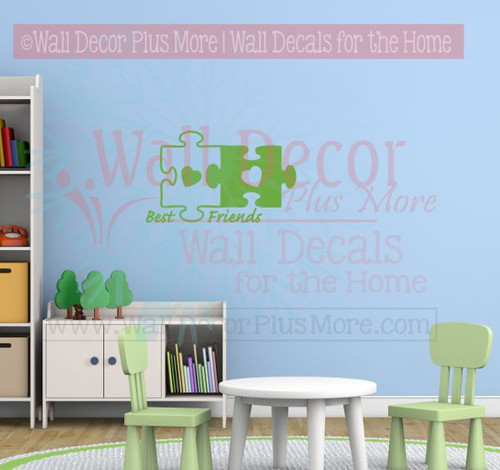 Best Friends Puzzle Pieces Vinyl Wall Art Decals Sticker