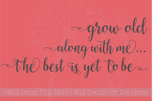 Grow Old Along With Me Bedroom Wall Saying Vinyl Decal Stickers